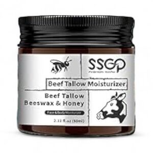 Beef Tallow Beeswax & Honey Face & Body Moisturize Gentle 2.12 oz Nourishing
